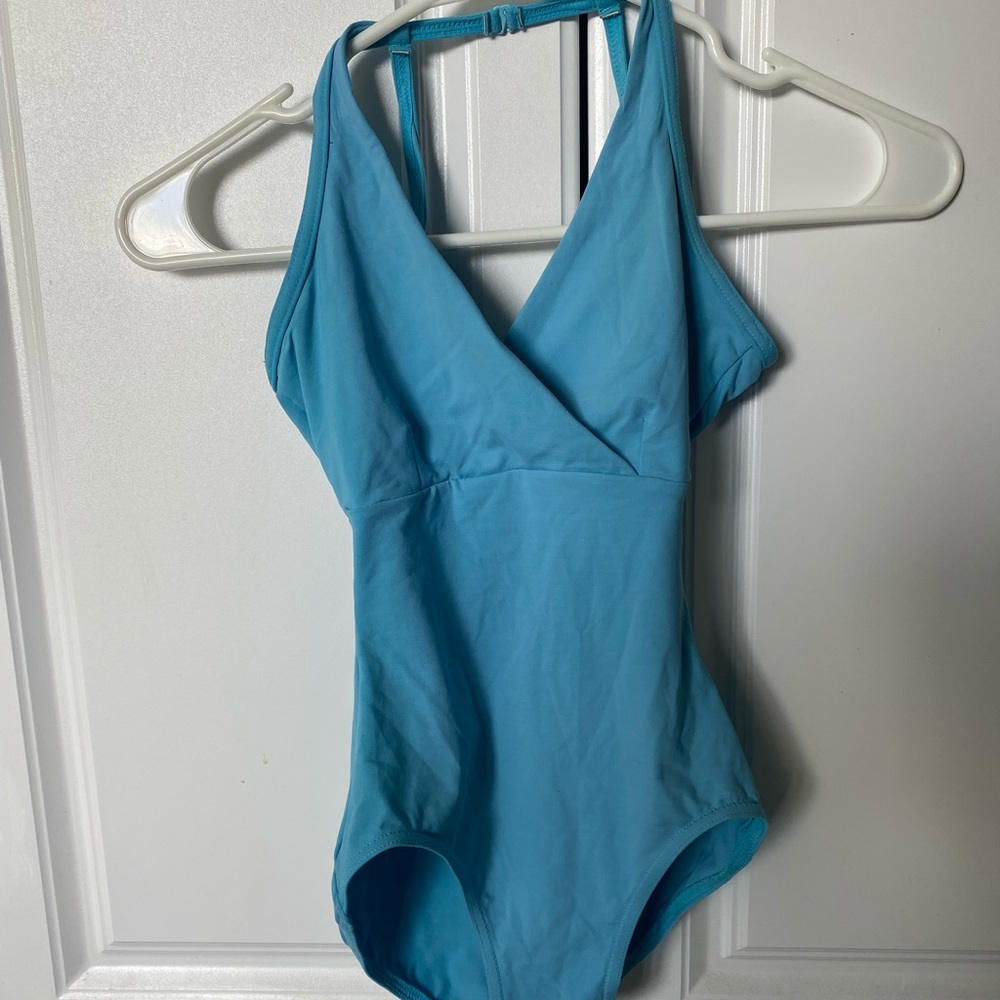 Halter/open back capezio leotard